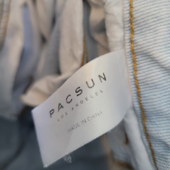 Pacsun Size L Colorblock Patchwork High Rise Straight Leg Mom Jeans Denim - Picture 4 of 9